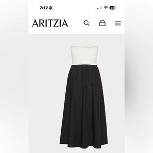 Aritzia Monochrome Strapless Gown